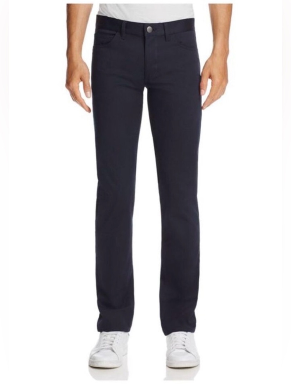 Theory Haydin Straight Slim Fit Cotton  Trouser Pants, Navy, Mens Size 28